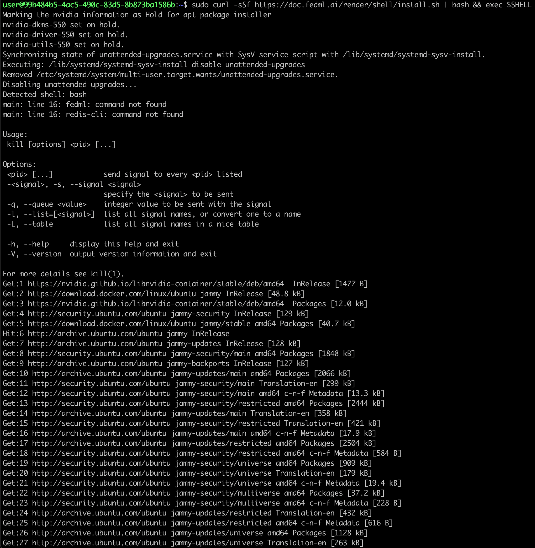 Initial Log Snapshot